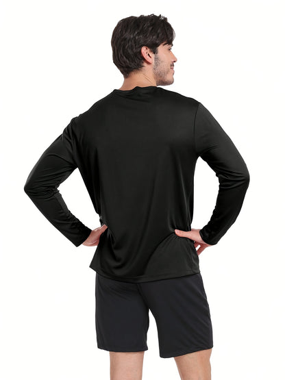 5-pack Men's Quick-drying Breathable Long-sleeve Sports T-shirts,, Suitable for Fitness, Commuting, Running, And Training