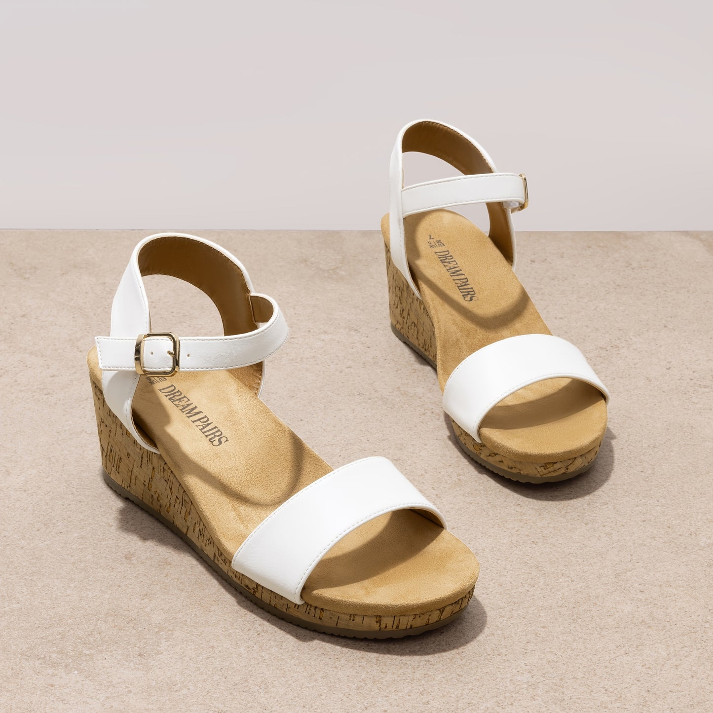 Women's Open Toe Buckle Ankle Strap Platform Wedge Sandals Breathble for Outdoor Walking Fashion Outdoor Shoes Quick On and Off Suitable for Different Occasions, Women Shoes