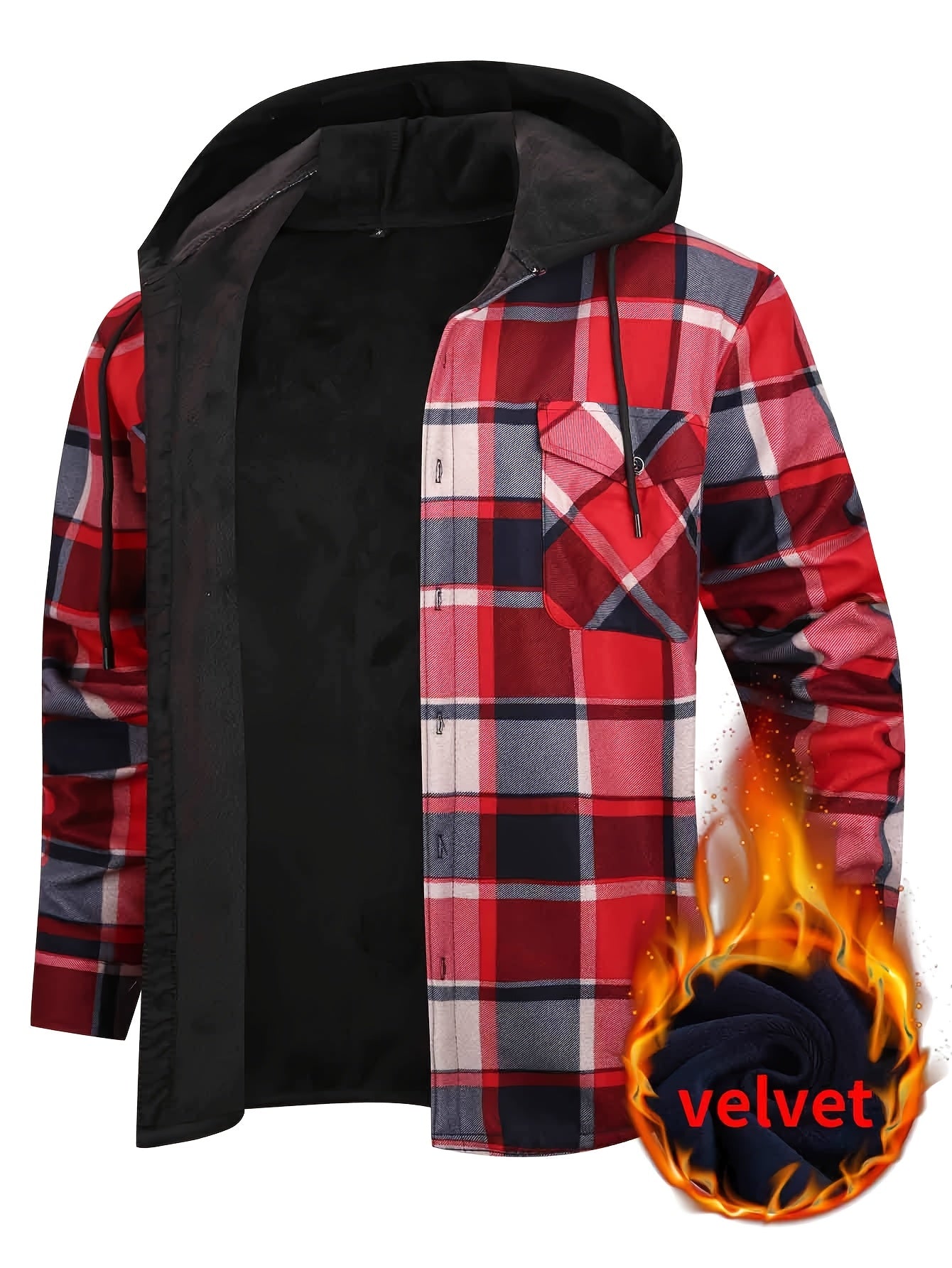 Men'S Autumn And Winter Casual Fashion Sports Fleece-Lined Thickened Sweatshirt