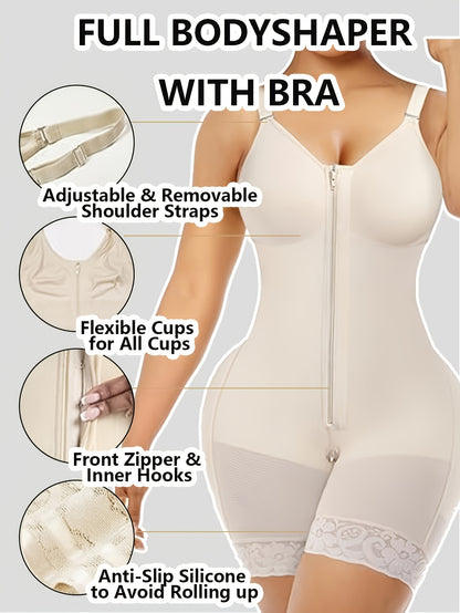 Women's Sports Yoga Shaper: Tummy-Tucking, Butt-Lifting, And Body-Sculpting Pants with Zipper, Detachable Straps, And Zipper Crotch; Gym And Casual Workout Tummy-Tucking Shaper; Top Summer Choice for Tummy Control; Waist And Abdominal Shaping Band