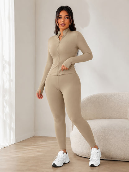 Summer Women'S Two-piece Set, Fashionable, Lightweight And Breathable Camouflage Sports Outfit, For Casual Outdoor Wear