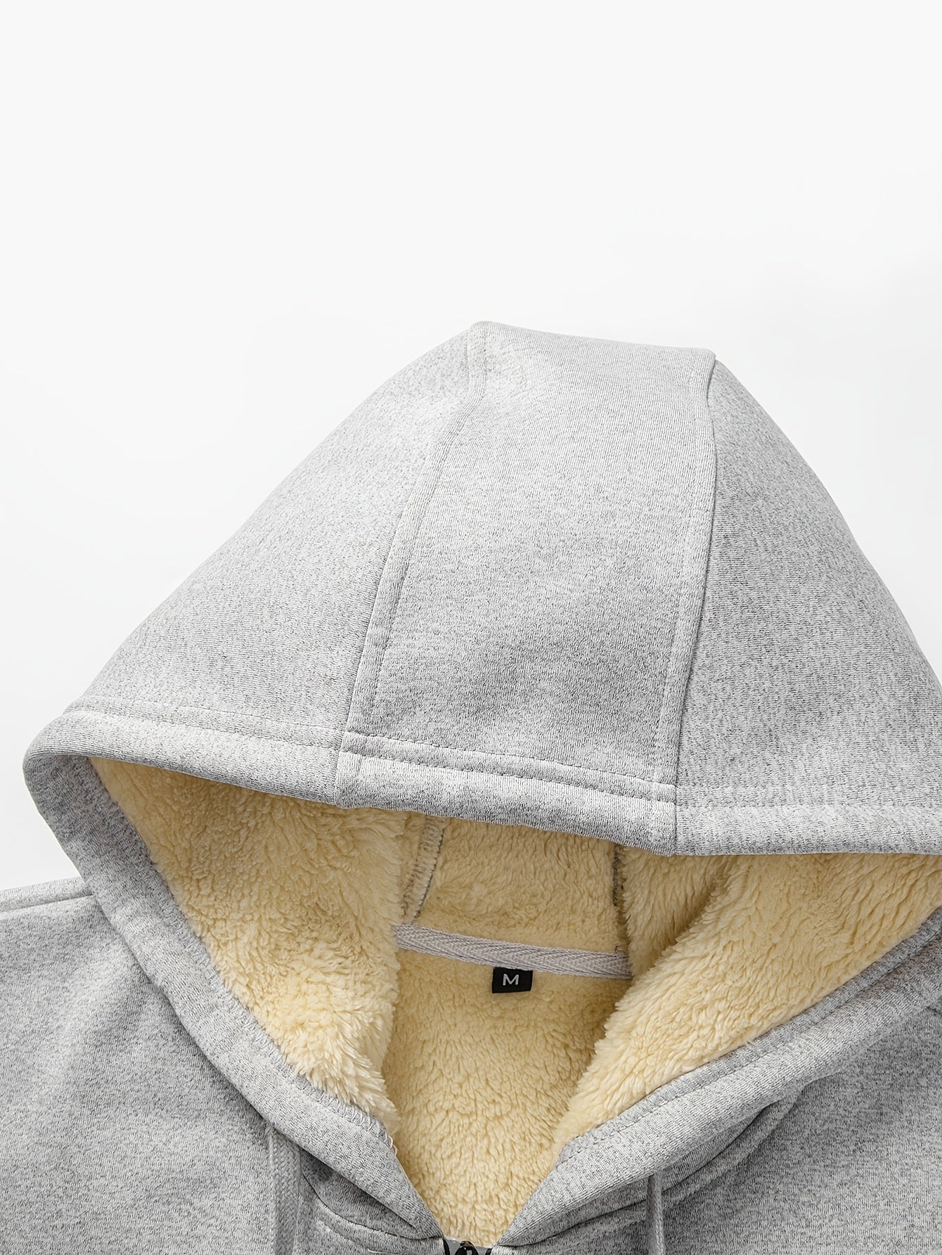 Men'S Winter Fleece Set: Zip-Up Hooded Thick Jacket with Sherpa-Lined Pants, Thermal Comfort, Zippered Pockets for Convenient Daily Wear, Embellished with Exquisite Embroidery
