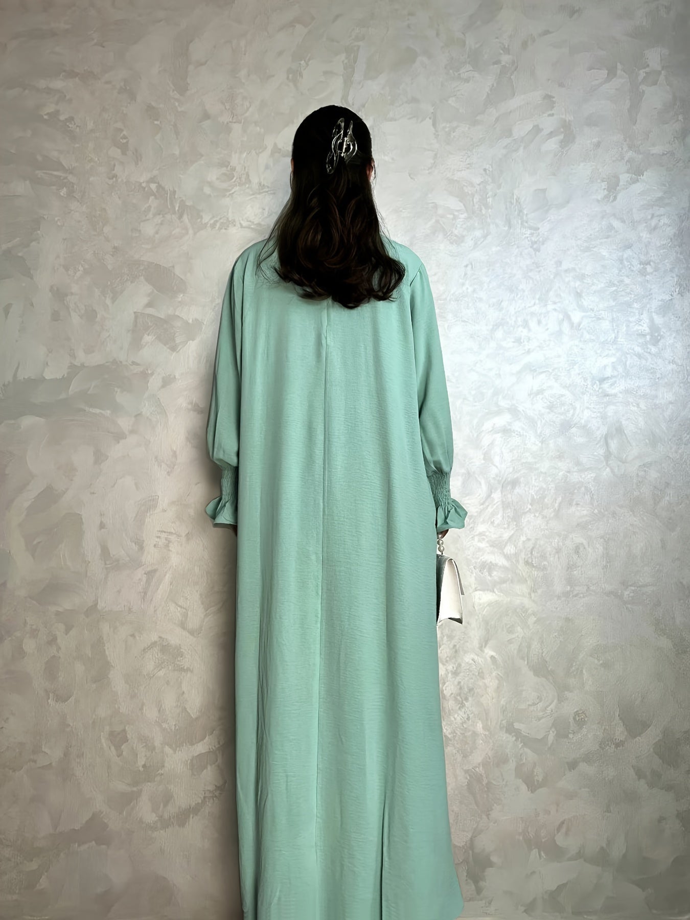 Soft Crepe Material with Pocket Mulim Lady Abaya Prayer Abaya
