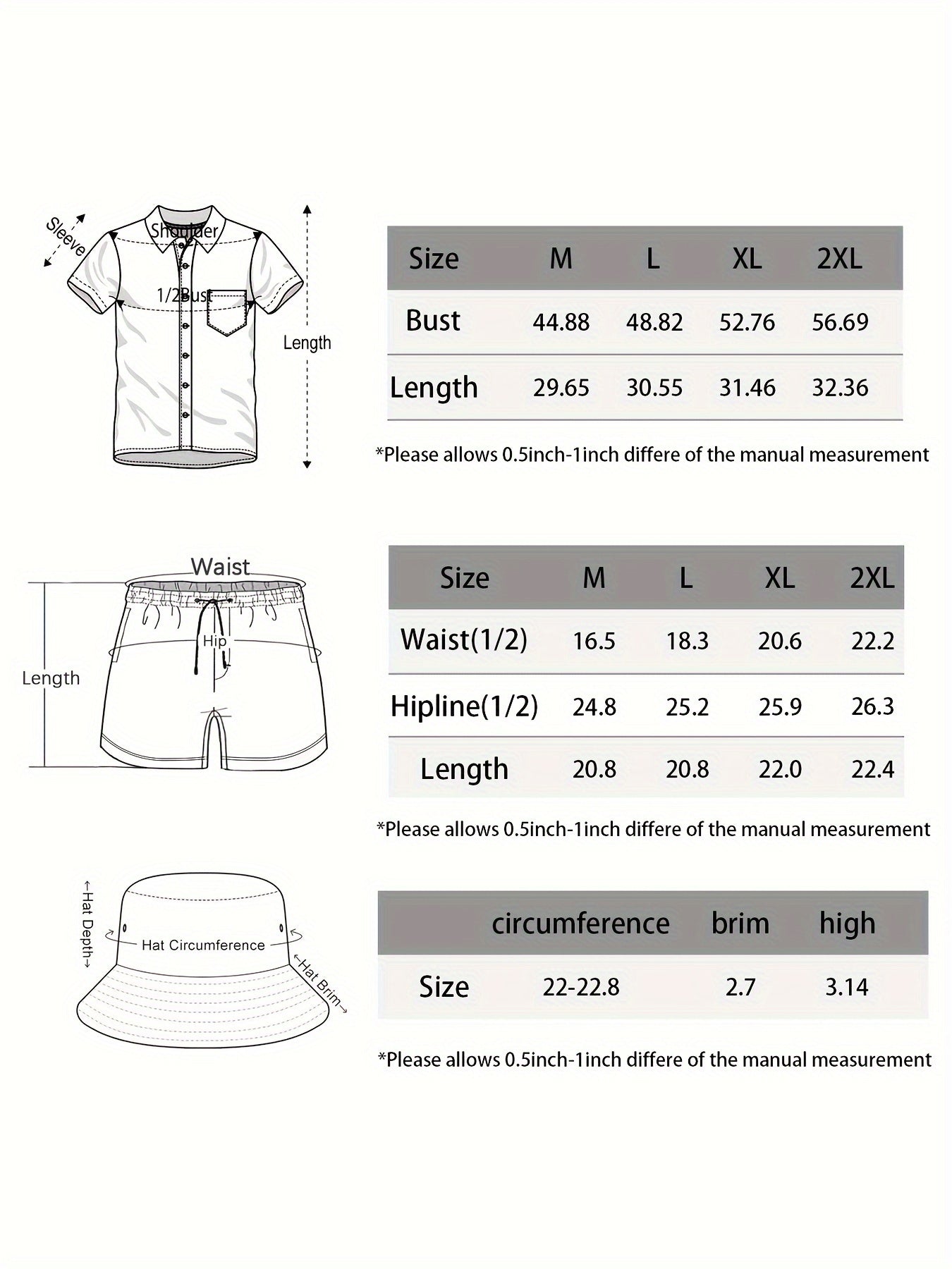 Men'S 3pcs Retro Outfit Beach Set, Tiger in Jungle Sportswear, Hawaiian Sportswear Set, Shirt Beach Shorts And Fisherman Hat Bucket Hat