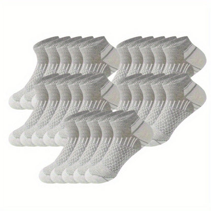 Men's Solid Ankle Socks - 60-Pair Pack