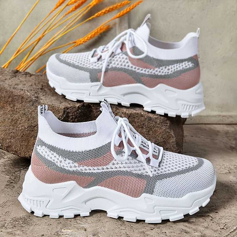 Sneakers, 2026 New Women's Shoes, Women's Casual Low-top Sports Shoes, Thick-soled Breathable Tennis Shoes, Sports Shoes Suitable for Gym And Casual Wear (PVC Soles), Women's Shoes, Women's Road Running Shoes, Outdoor Shoes
