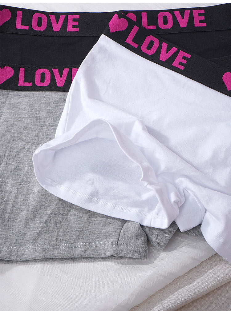 8-Pack Women'S Boxer Briefs, Solid Color Briefs in 8 Colors, LOVE Lettering, Comfortable And Breathable, Women'S Underwear