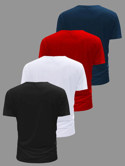 4pcs Men's 'Paris' Printed T-Shirts: Short-Sleeve Crew Neck T-Shirts, Stylish Stripe Design, Soft, Breathable, Quick-Dry Fabric - Sweat-Wicking for Sports, Everyday Home Wear, Great Value Casual Daily Tops, Men's Novelty Pajamas Men's Novelty Pajamas