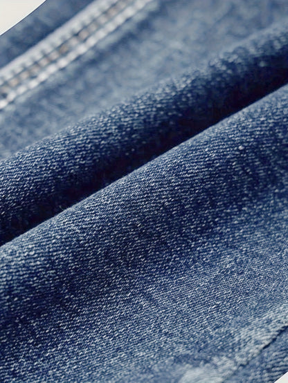 Non-stretch Multi-pocket Design, Classic Zipper Button, Fashionable Casual Versatile Jeans