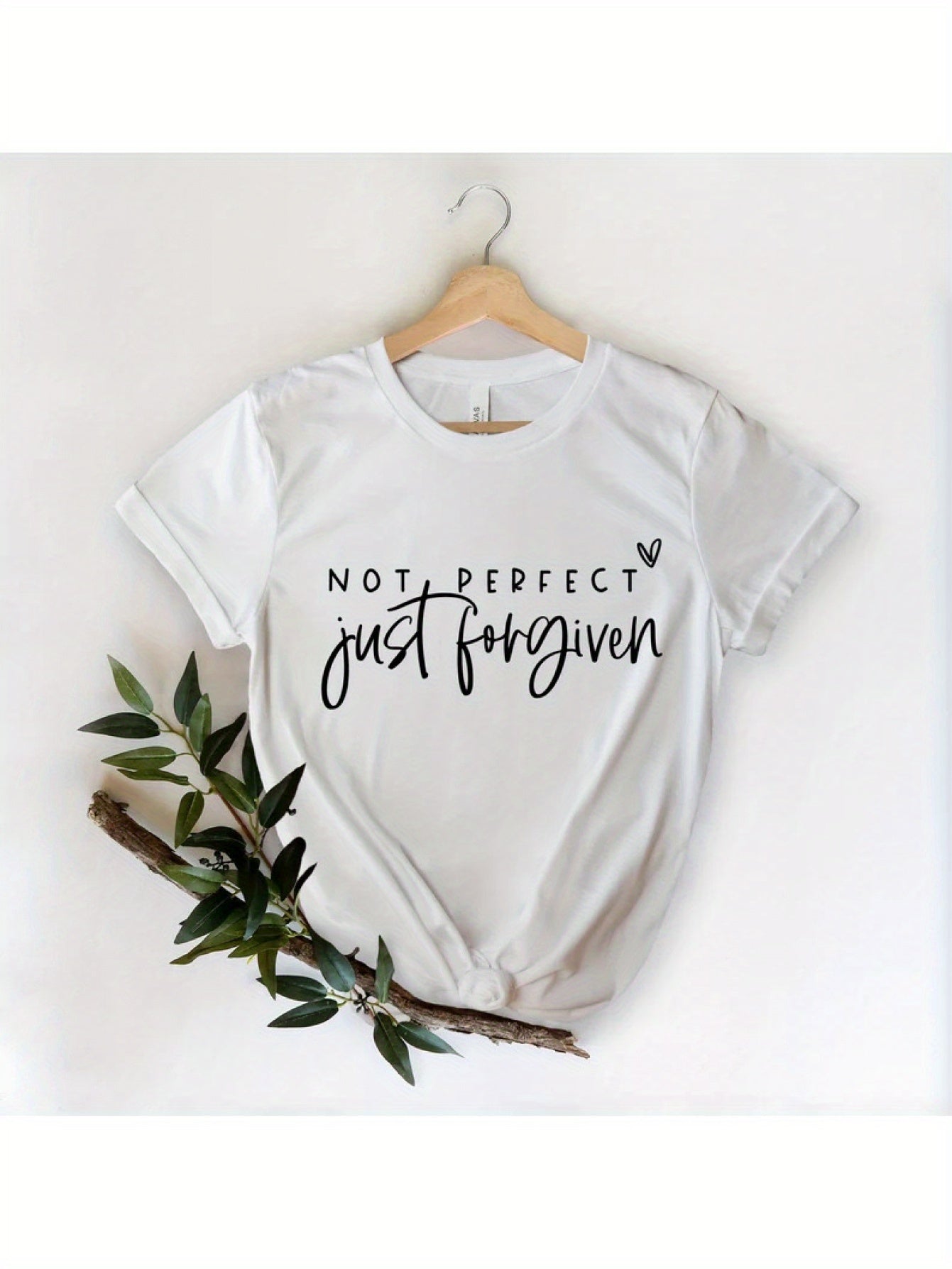 Not Perfect, But Forgiven T-shirt, Christian T-shirt, Religious Gift For Women, Adult Easter Gift, Bible T-shirt, Jesus Faith