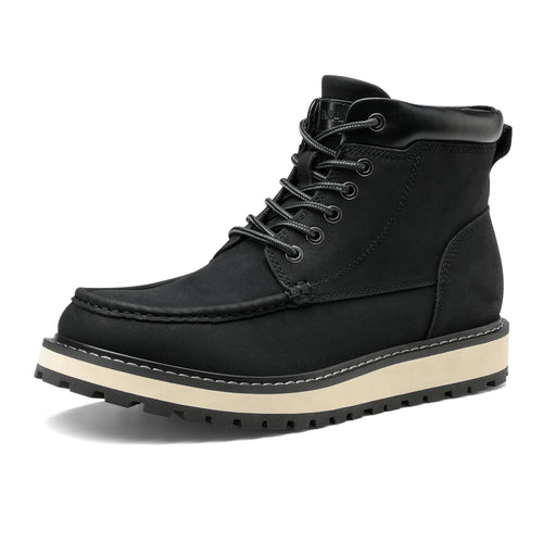 Men's Moc Toe Boot Fashion Comfort Casual Wedge Boots