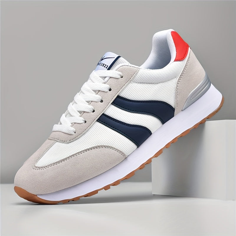 AOPLUS Men'S Lightweight Running Sneakers - Breathable Low-Top Shoes with a Cushioned Midsole, Sturdy Rubber Outsole & Black/White Style for Gym, Casual & Year-Round Use, Athletic Footwear, Stylish Sporty Look, Comfortable Fabric Upper