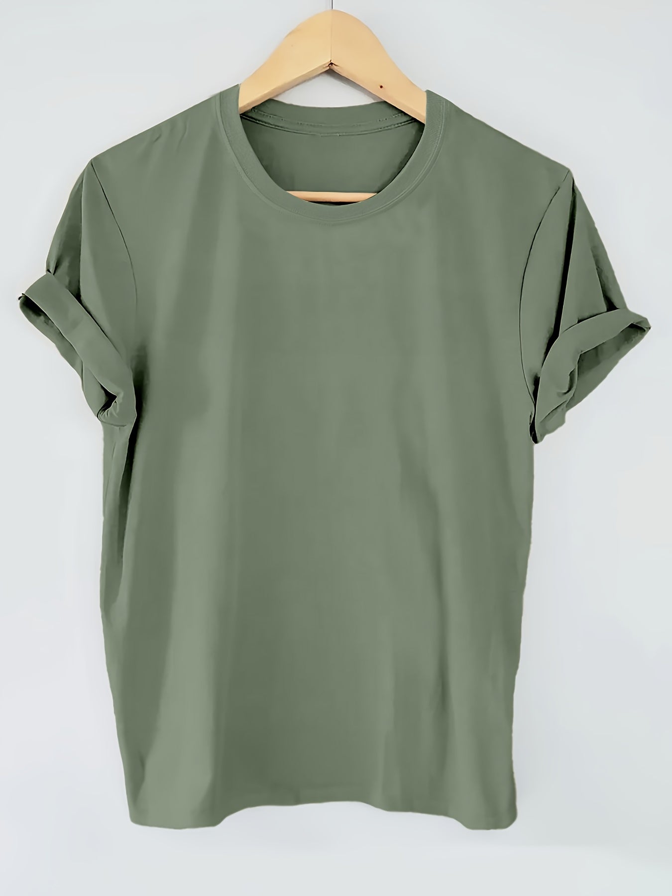 3pcs Pack Solid Color 100% T-Shirt, Summer And Spring Short Sleeve Crew Neck Casual Top, Women'S Clothing