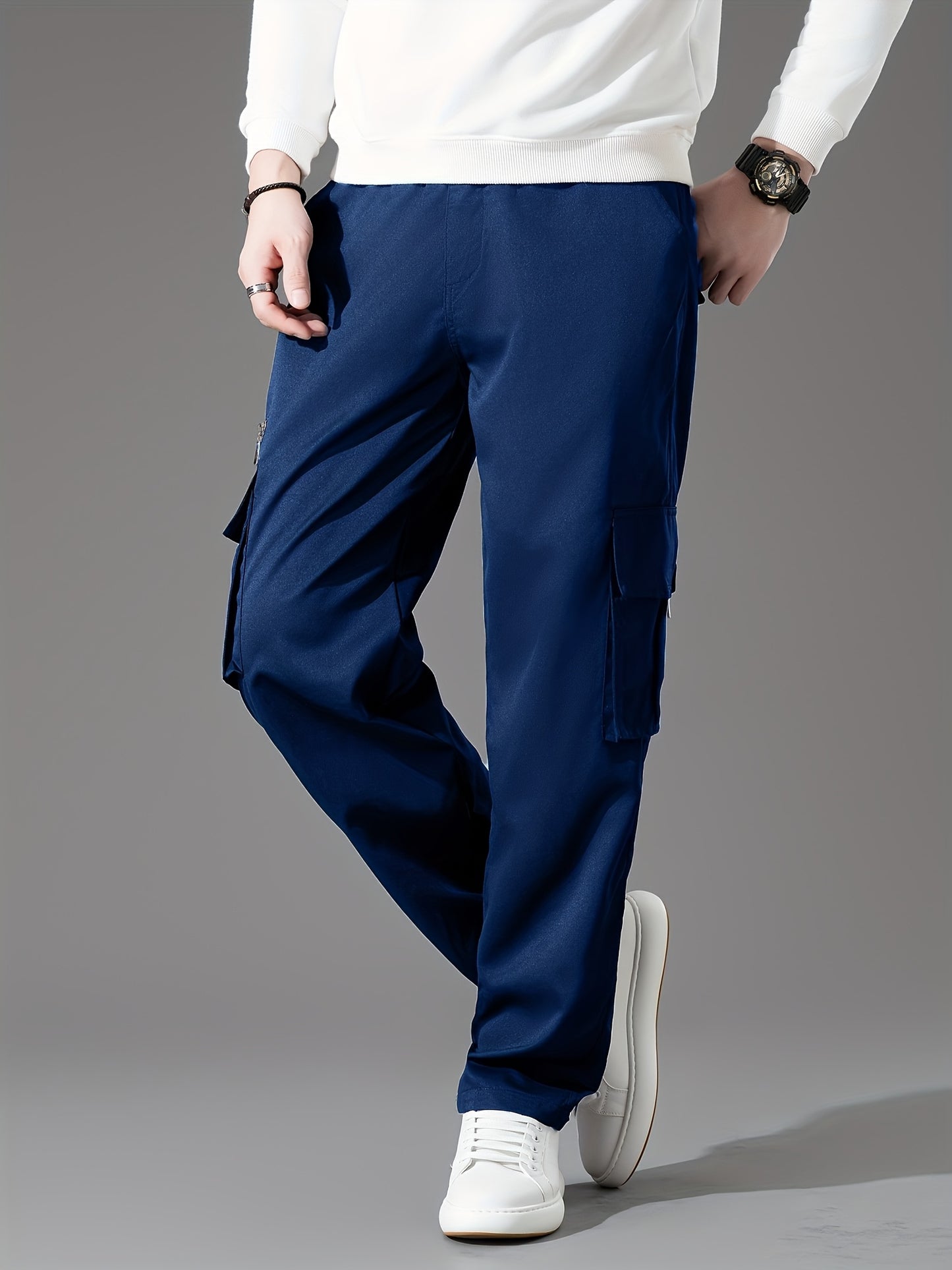 3pcs Men's Fashion Cargo Pants Casual Daily Outdoor Travel Multi-pocket Cargo Pants