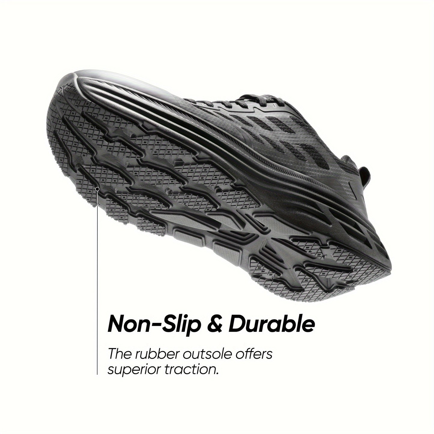 Men's Comfortable Walking Running Tennis Shoes Lightweight Breathable Non-Slip Athletic Gym Workout Jogging Cushioning Sneakers Casual Wear