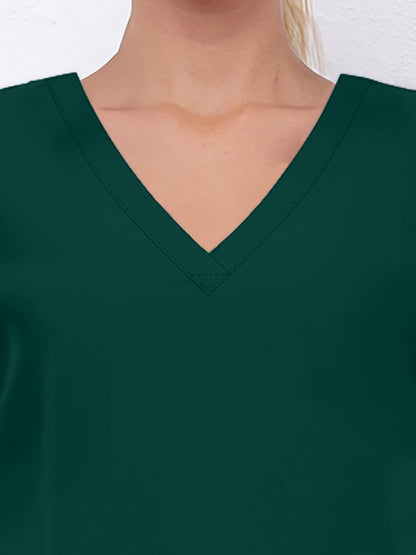 Women'S V-Neck Frosted Breathable Uniform Hand Washing Workwear Brush Hand Clothes Top