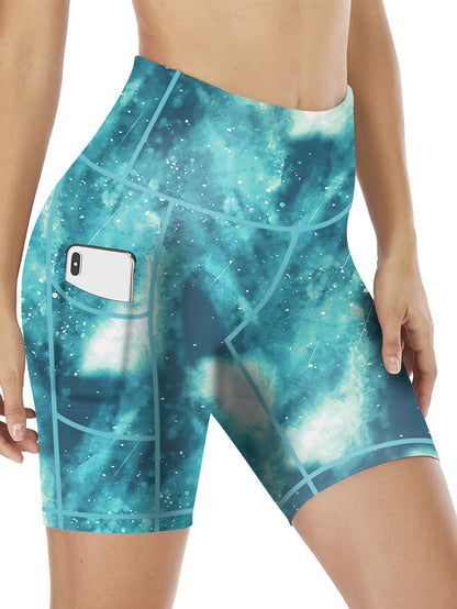 6-pack Large Size Sport Shorts For Women, Fashionable Casual Shorts, High-waist High-stretch Yoga Shorts, 5-inch Shorts With Phone Pocket