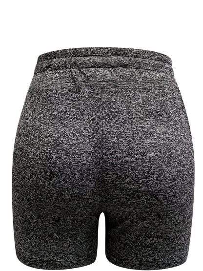 Casual Women'S Shorts Featuring a Printed Cat Face Design with Cartoonish Facial Features And a Drawstring for Comfort