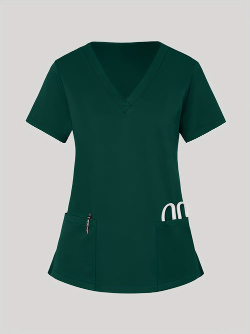 Women'S V-Neck Frosted Breathable Uniform Hand Washing Workwear Brush Hand Clothes Top