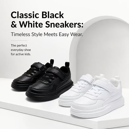 Kids' Lightweight Black Sports Shoes-Seamless Ultra-light EVA Midsole, Breathable Mesh Upper, And Low-top Design, Perfect For Daily Running, Jumping, And Casual Outings.