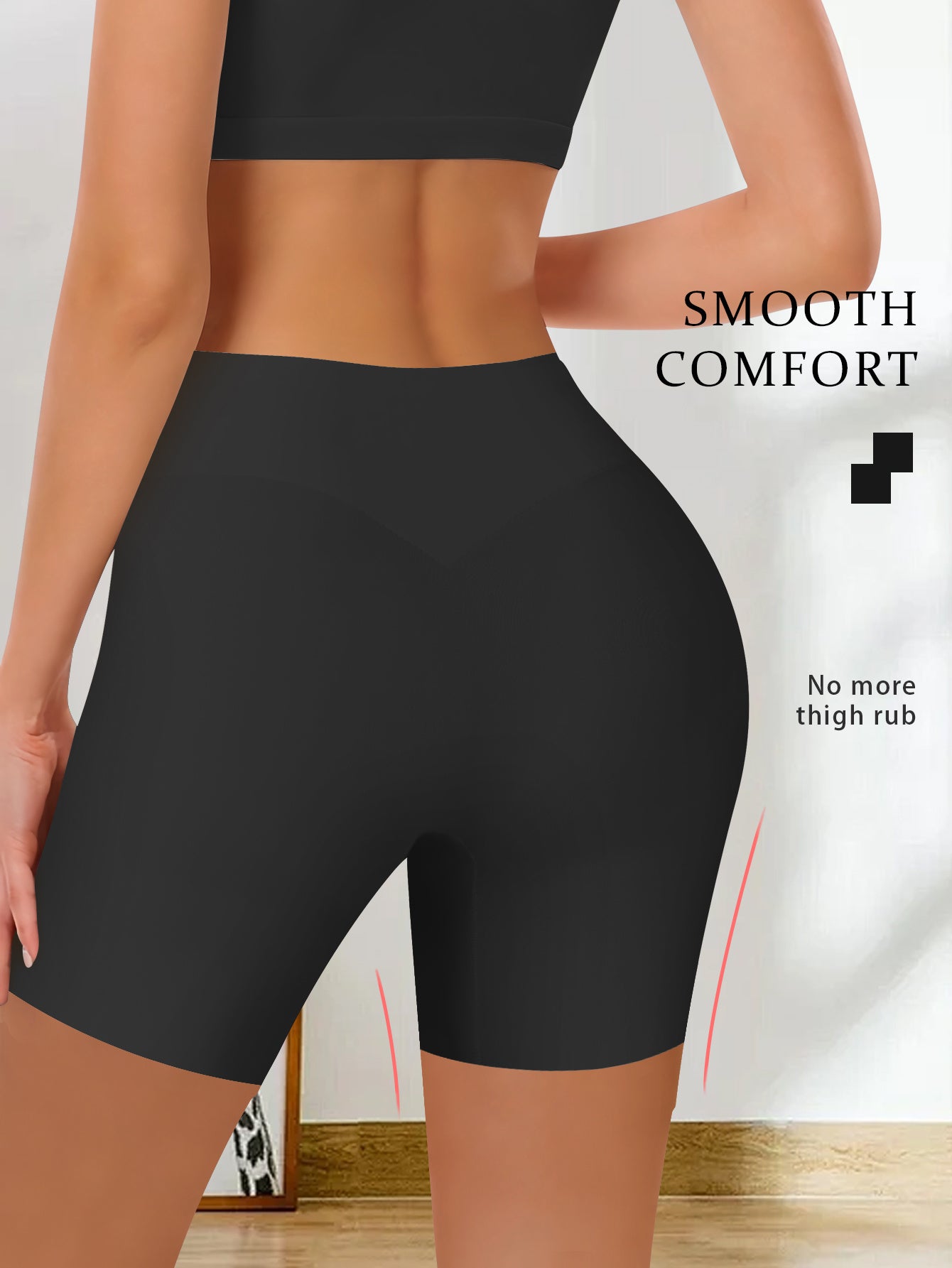 4pcs Of Women's High-Waisted Tummy-Tightening Safety Underpants, Riding Sports Boxer Shorts Combining Hip-lift And Anti-glare Features for Riding And Sports