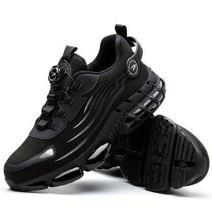 Men's Breathable Work Shoes - Durable Safety Shoes Suitable for Industrial and Casual Wear with Reflective Stripes