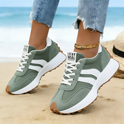 Introducing The Latest Women'S Athletic Casual Footwear, Featuring a Fashionable Thick Sole That Adds Height. These Retro-Style Shoes Are Perfect for Both Outdoor Activities And Everyday Use, Women Shoes, Sneakers