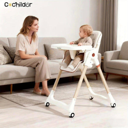 Baby High Chair - Foldable Adjustable Cochildor 3-in-1
