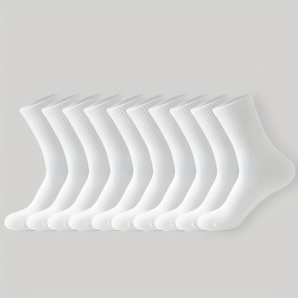 Unisex Athletic Crew Socks - 10-Pair Pack