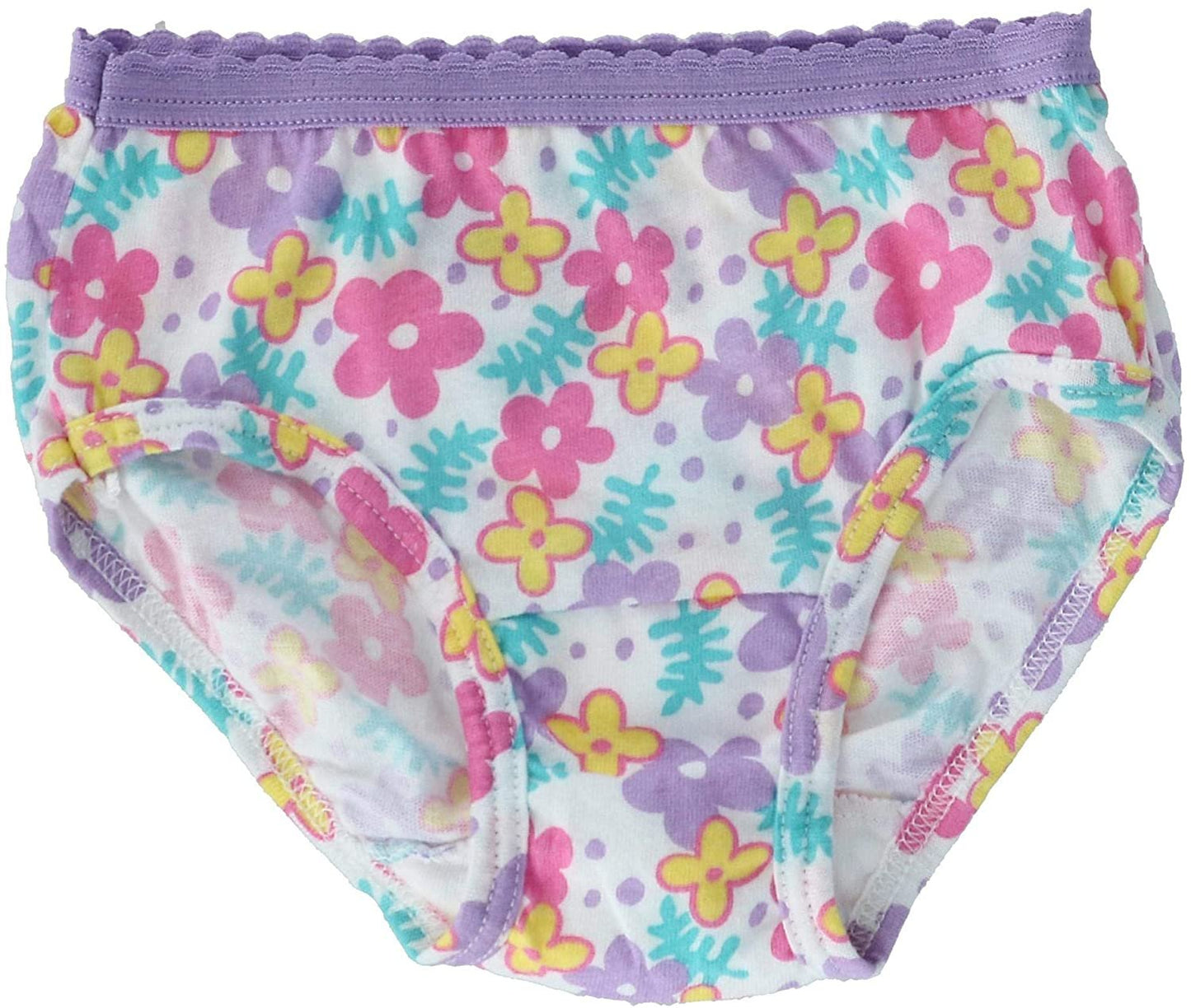Fruit of the Loom Toddler Girls 10 Pack Assorted Cotton Brief Underwear Sizes 2T/3T and 4T/5T