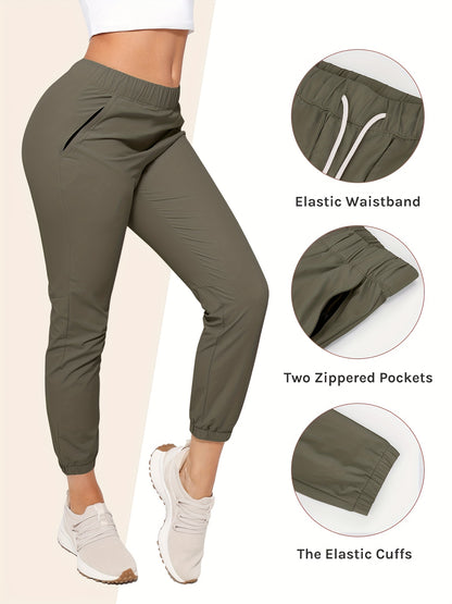 Women's Pants with Drawstring Inside Stretch Golf Pants High Waist Deep Pockets Travel Athletic Work Casual
