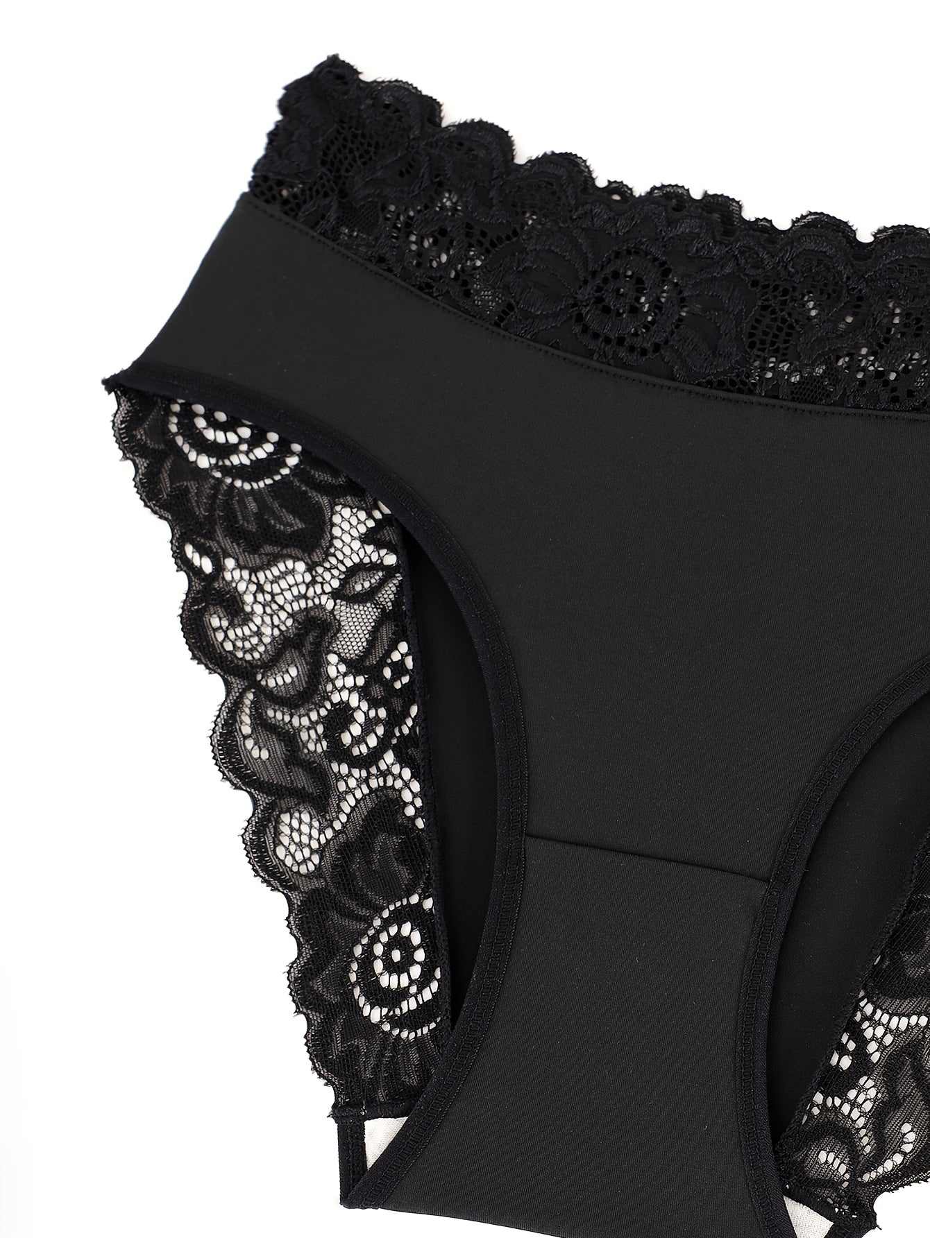 5pcs Women'S High-Waisted Tummy Control Briefs- Elegant Lace Detailing, Soft& Elastic Seamless Design, Full Coverage, No-Roll, Breathable& Comfortable, Multi-Pack with Vibrant Colors, Essential for Daily Wear, Confident Look& Smooth Silhouette