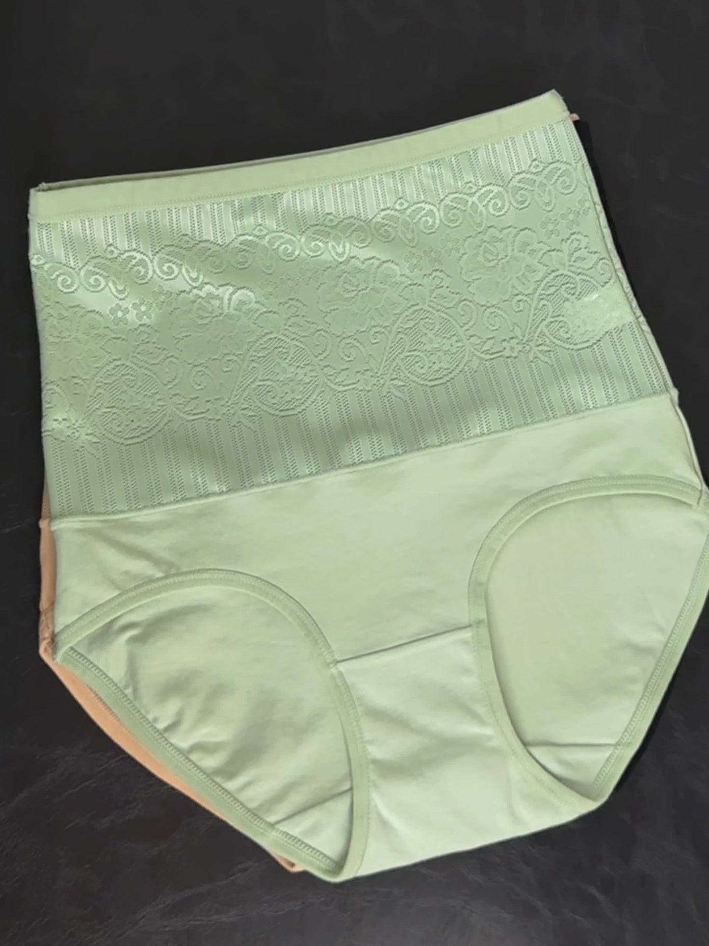 8pcs Comfortable High-Waisted Lace Briefs, Contrast Lace, Solid Color, Fabric, Simple Style for Casual Attire - Womens Panties for All Seasons
