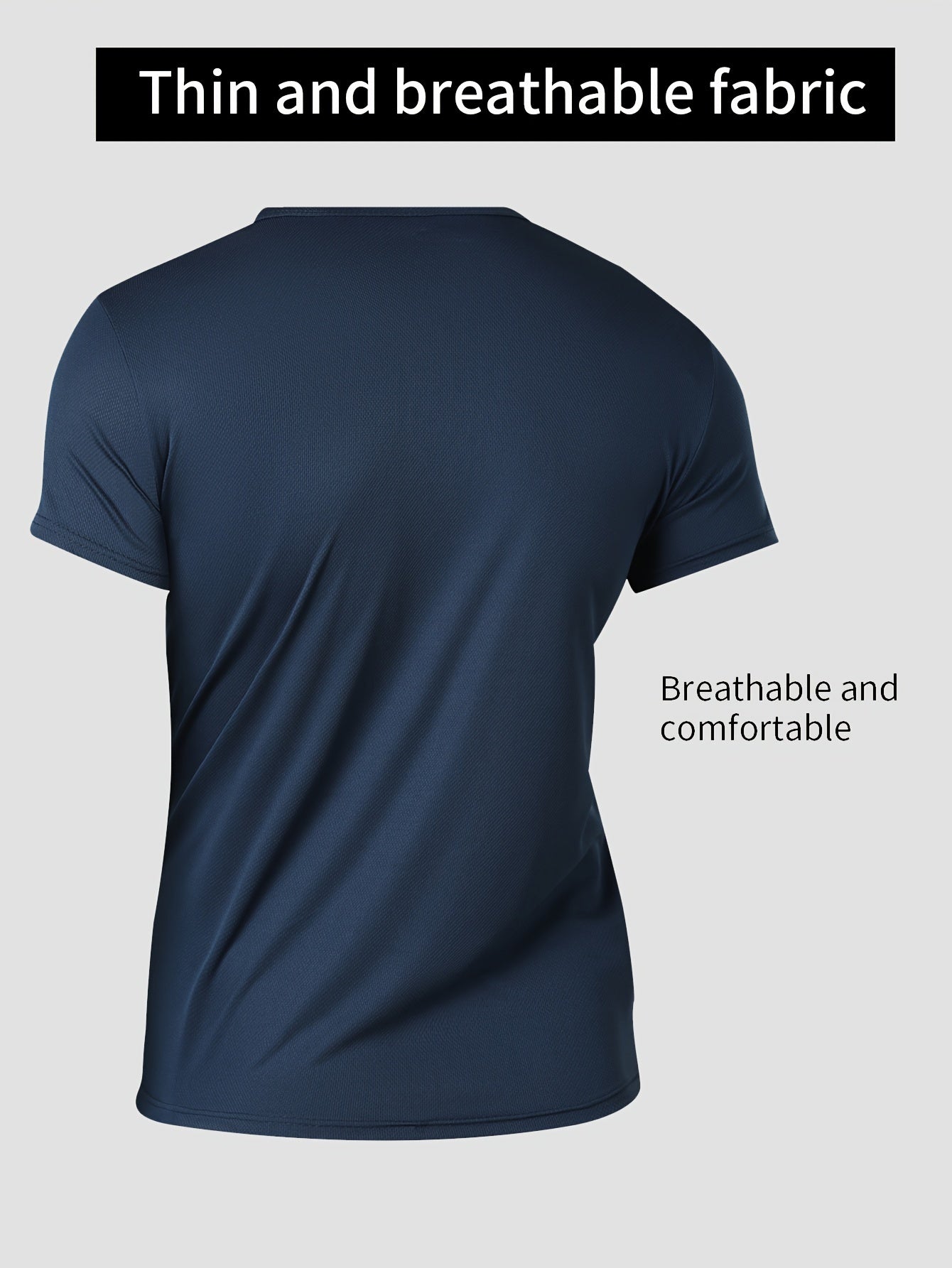 7pcs Men's Quick-Dry Moisture-Wicking Athletic T-Shirts - Breathable Round Neck Solid Color Tees for Running, Gym & Casual Wear, 7 Color Options, Spring/Summer Essentials, Workout Shirts, Summer Activewear, Breathable Fabric