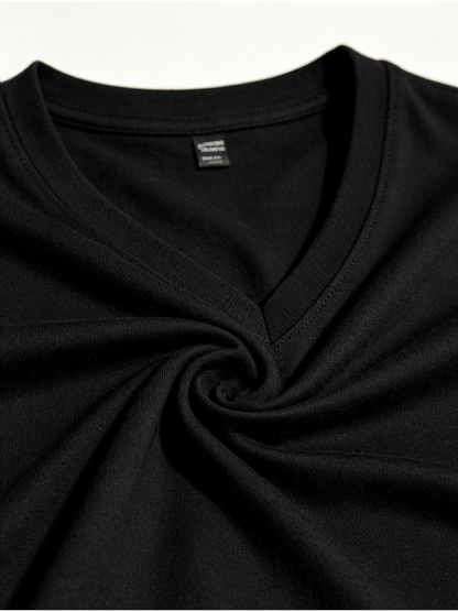 Men's HY01-Black-3pcs V-Neck Slim-Fit T-Shirt - product view 11