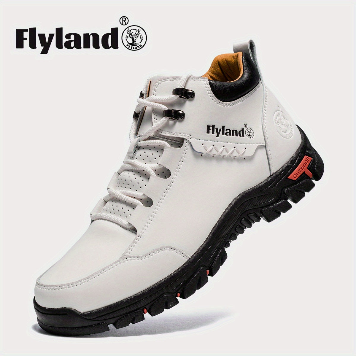 2026 FLYLAND Men's Fashion Vintage Classical Top Layer Cowhide Leather Chukka Boots Daily Casual Work Office Shoes for Men Soccer Match Day Fan Gear Football All Fans