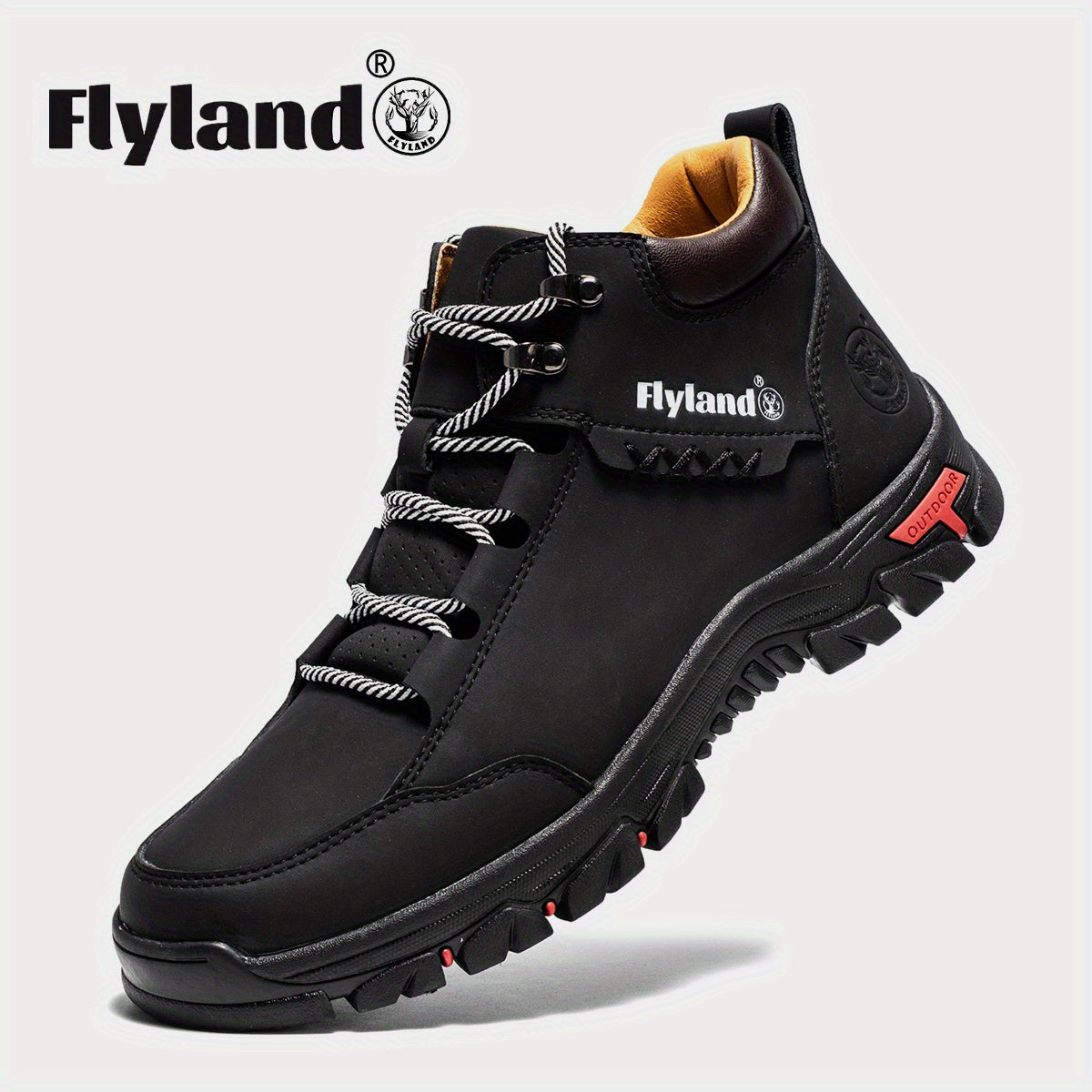 2026 FLYLAND Men's Fashion Vintage Classical Top Layer Cowhide Leather Chukka Boots Daily Casual Work Office Shoes for Men Soccer Match Day Fan Gear Football All Fans