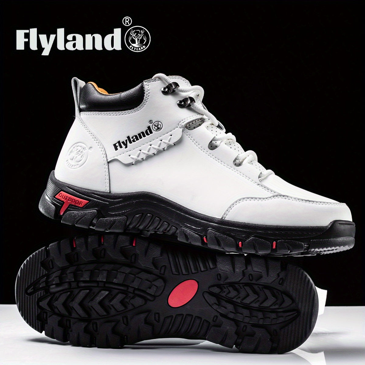 2026 FLYLAND Men's Fashion Vintage Classical Top Layer Cowhide Leather Chukka Boots Daily Casual Work Office Shoes for Men Soccer Match Day Fan Gear Football All Fans