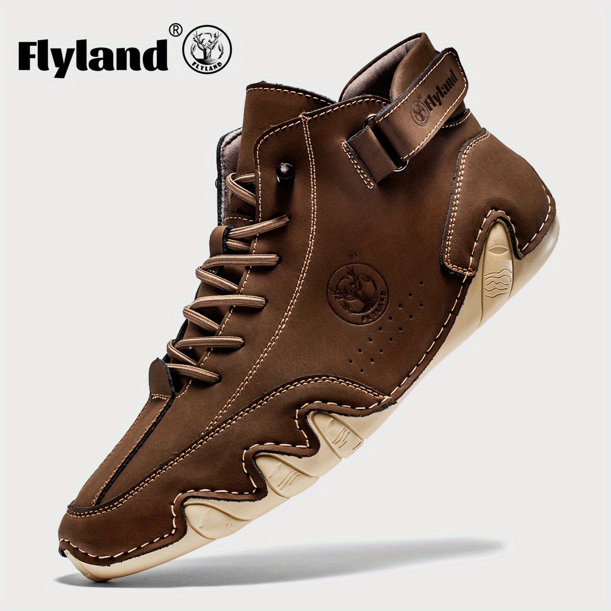 FLYLAND Men's Fashion Sneaker Vintage Classical Dress Boot Chukka Boot Daily Casual Work Office Shoe