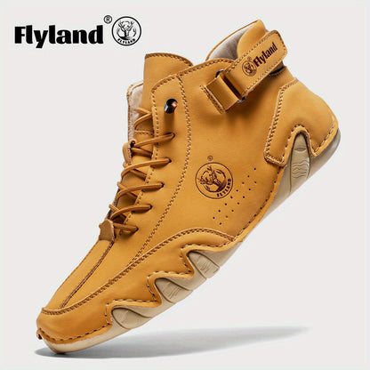 FLYLAND Men's Fashion Sneaker Vintage Classical Dress Boot Chukka Boot Daily Casual Work Office Shoe