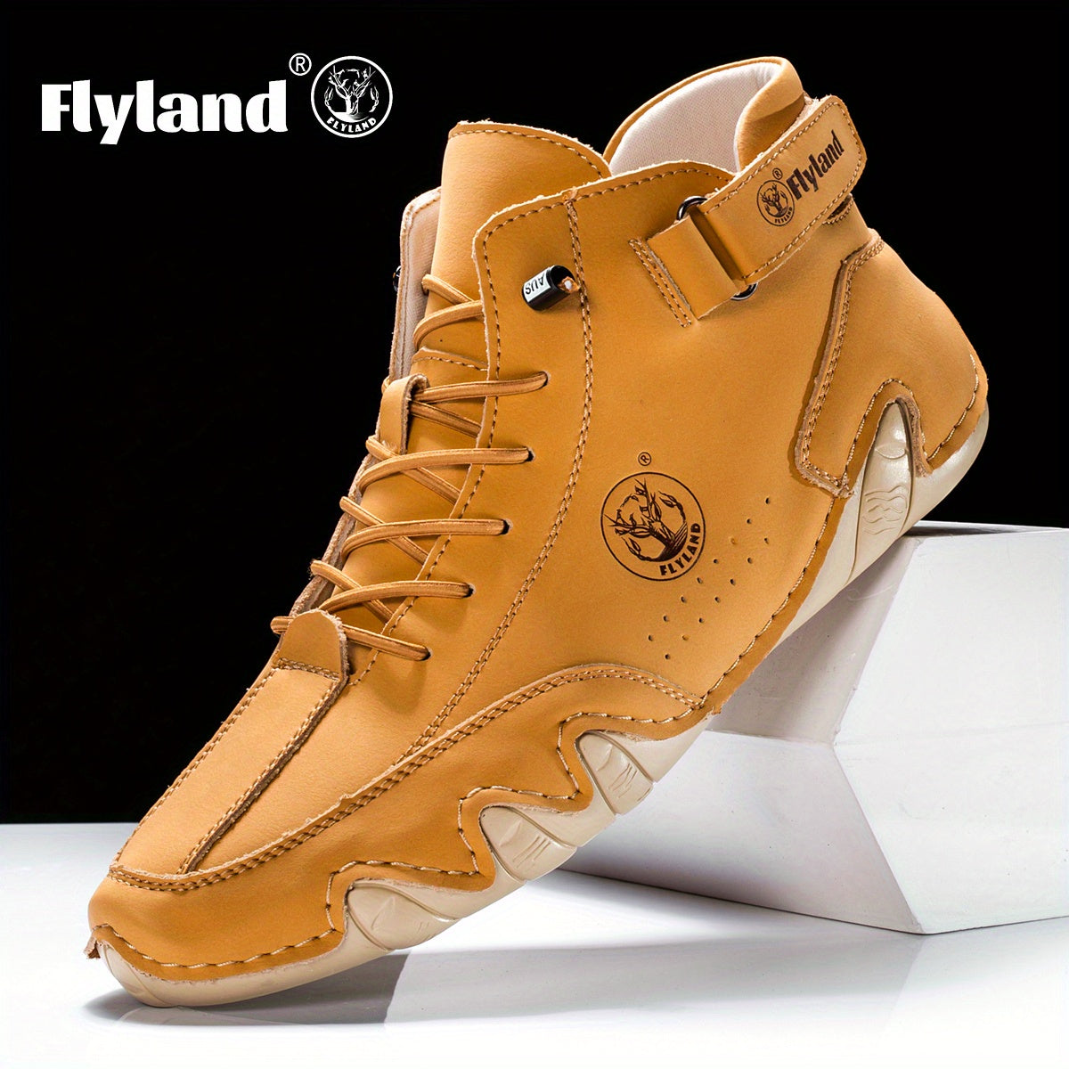 FLYLAND Men's Fashion Sneaker Vintage Classical Dress Boot Chukka Boot Daily Casual Work Office Shoe