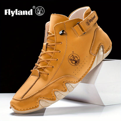 FLYLAND Men's Fashion Sneaker Vintage Classical Dress Boot Chukka Boot Daily Casual Work Office Shoe