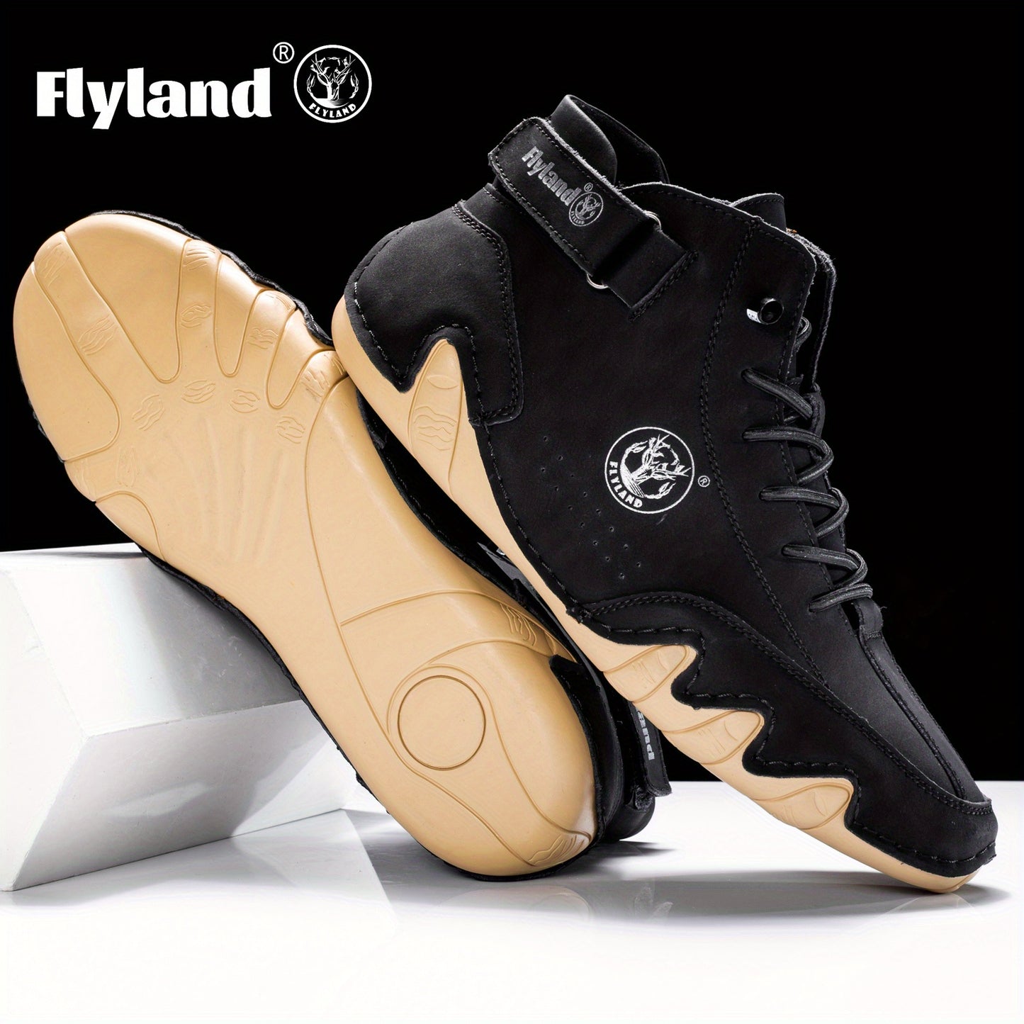 FLYLAND Women's Genuine Chukka - Lightweight Mid-Top Sneaker Dress with Round Toe, Casual - & Office, Handmade for Year-Round Wear (Handmade), Women Shoes, Sneakers