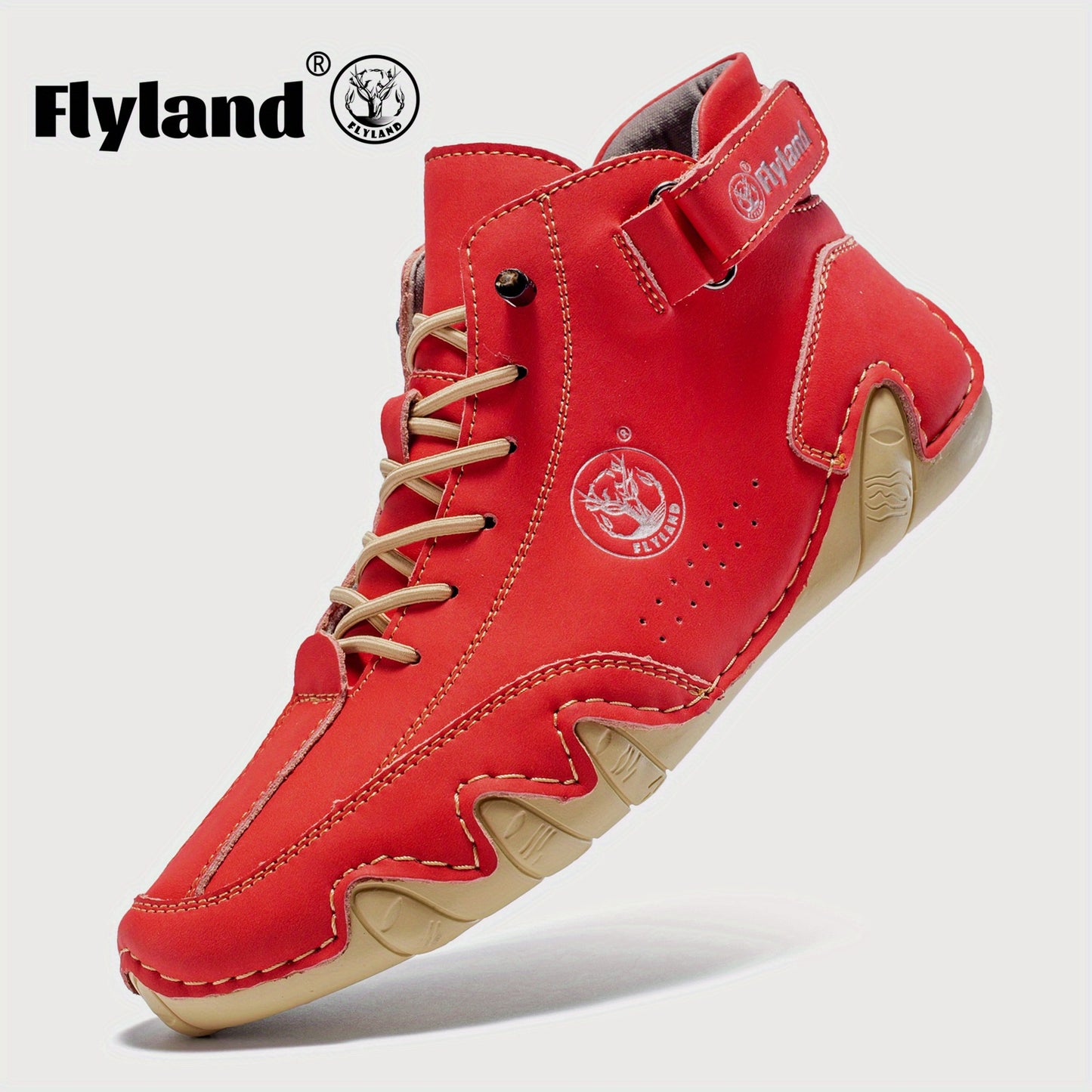 FLYLAND Women's Genuine Chukka - Lightweight Mid-Top Sneaker Dress with Round Toe, Casual - & Office, Handmade for Year-Round Wear (Handmade), Women Shoes, Sneakers