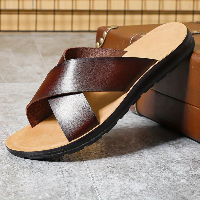 Women's Black Leather Oversized Shoes - product view 2