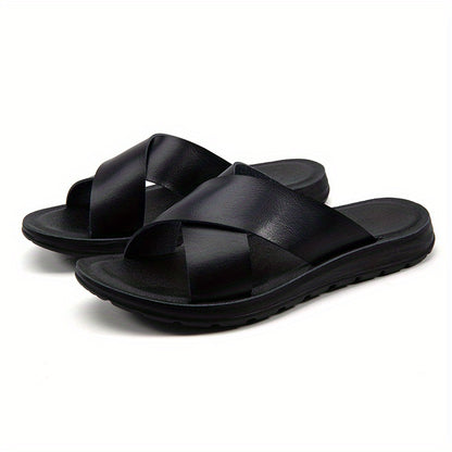 Women's Black Leather Oversized Shoes - product view 3