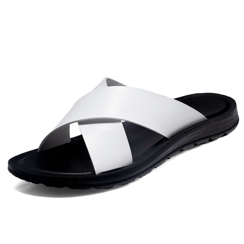 Women's Black Leather Oversized Shoes - product view 7
