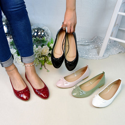 1 Pair Women's Elegant Pull-On Bow Detail Ballet Flats - Lightweight TPR Sole & Soft , Plain Toe Slip-On/Shoe, All-Season Solid Color Casual & s Suitable for,, Casual Attire - Comfortable Soft Sole