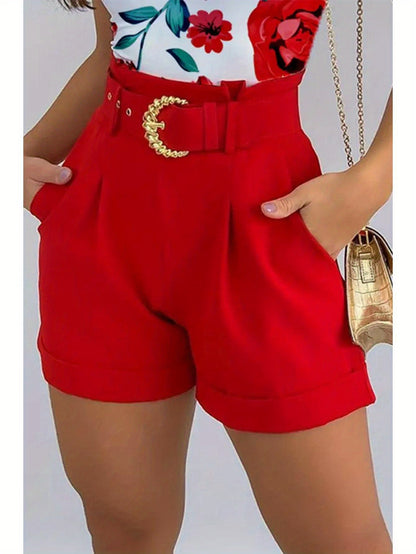LKwxsai Women Tops Pants Suit, Sleeveless Round Neck Floral Print Vest + High Waist Trousers With Waist Belt