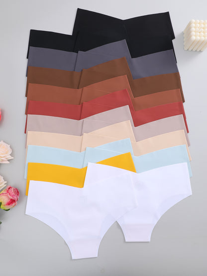 20pcs Women'S Seamless Panties High Waist V-Shaped Underwear Popular Ice Lingerie